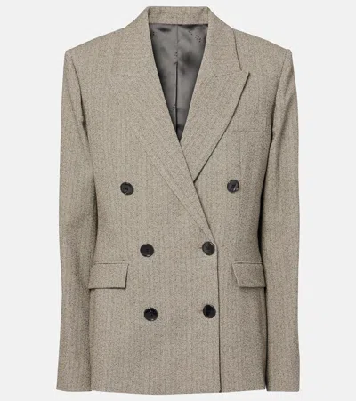 Isabel Marant Irma Plaid Cotton-blend Blazer In Black