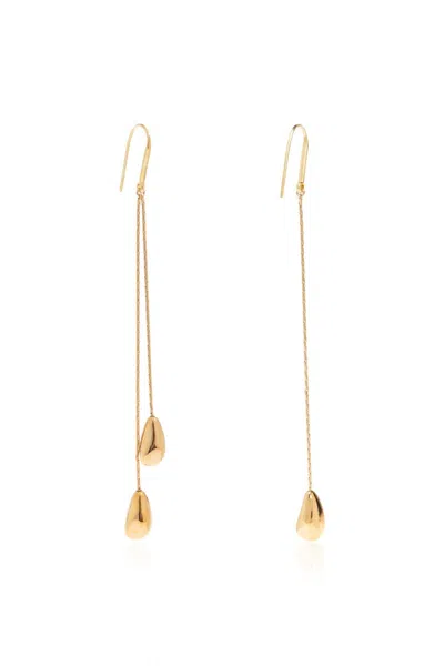 Isabel Marant Isabel Maran Shiny Day Asymmetric Drop Earrings In Gold