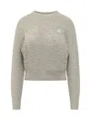 Isabel Marant Étoile Gray Sweater With Embroidered Logo In Gray