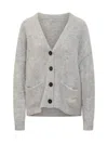 Isabel Marant Long-sleeved Cardigan Sweater In Gray