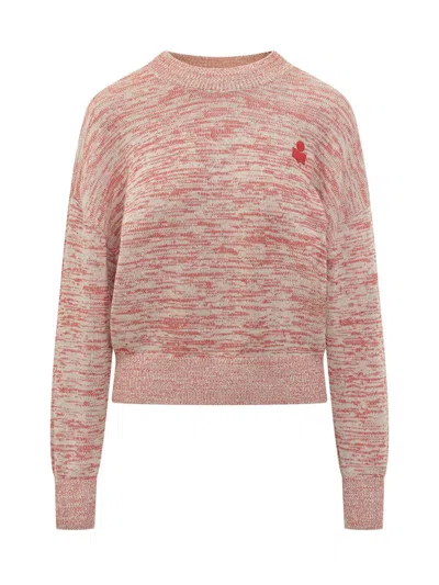Isabel Marant Étoile Mélange Pink Sweater With Logo