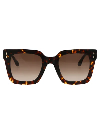 Isabel Marant Havana Acetate Sunglasses In Brown