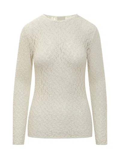 Isabel Marant Ivory Stretch Lace Top In White