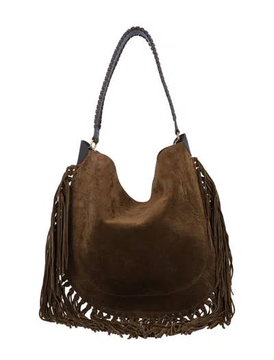 Isabel Marant Oskan Hobo Soft Suede Bag In Brown