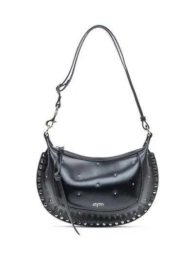 ISABEL MARANT ISABEL MARANT ISABEL MARANT OSKAN MOON-GD BAG IN BLACK LEATHER