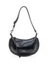 Isabel Marant Oskan Moon Leather Bag With Studs In Black