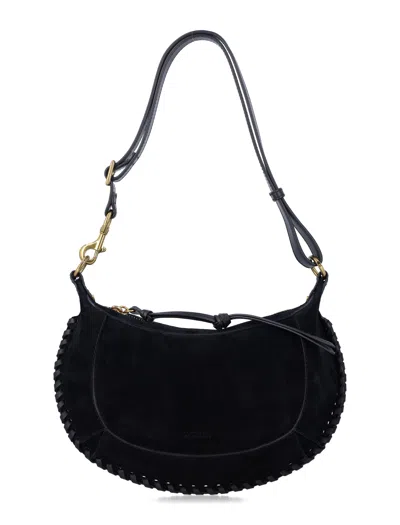 Isabel Marant Oskan Moon Suede Bag In Black