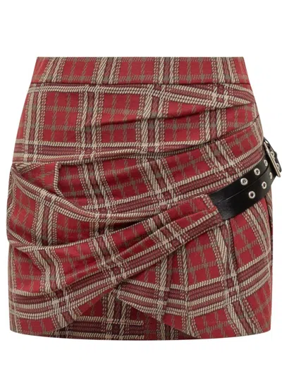 ISABEL MARANT ISABEL MARANT ISABEL MARANT RED CHECKERED MINISKIRT