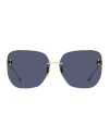 Isabel Marant Square Im0082s Sunglasses Woman Sunglasses Grey Size 65 Metal In Blue