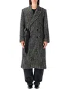 Isabel Marant Wool Ebyane Double-breasted Coat In Gray
