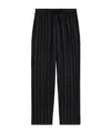 Isabel Marant Isaki Pinstripe Drawstring Trousers In Black
