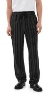 Isabel Marant Isaki Pinstripe Drawstring Trousers In Black