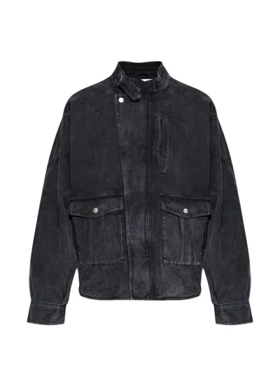 Isabel Marant Isaiah Oversized Denim Jacket In Black