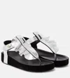 Isabel Marant Metallic-strap Leather Sandals In Silver