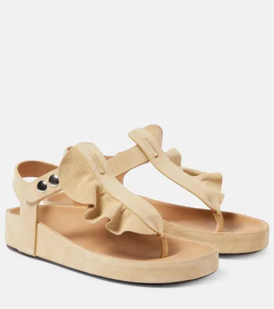 Isabel Marant Isela Suede Sandals In Brown