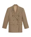Isabel Marant Isidora Flecked Wool Coat In Brown