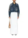 Isabel Marant Denim Blue Floral Embroidery Jacket In Blue