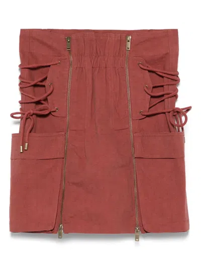 Isabel Marant Iteli Mini Skirt In Red