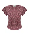 Isabel Marant Tullya Pleated Top In Red