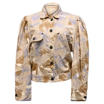 Pre-owned Isabel Marant Itora Printed Jacket In Brown Cotton In Multi