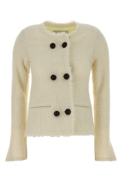 Isabel Marant Suely Boucle Double-breasted Blazer In Neutral