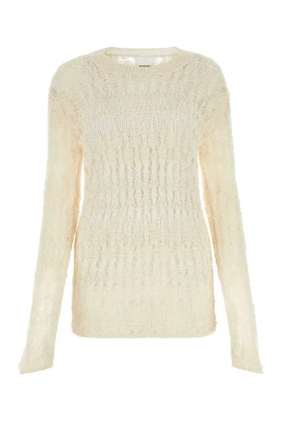 ISABEL MARANT IVORY COTTON BLEND COOPER SWEATER
