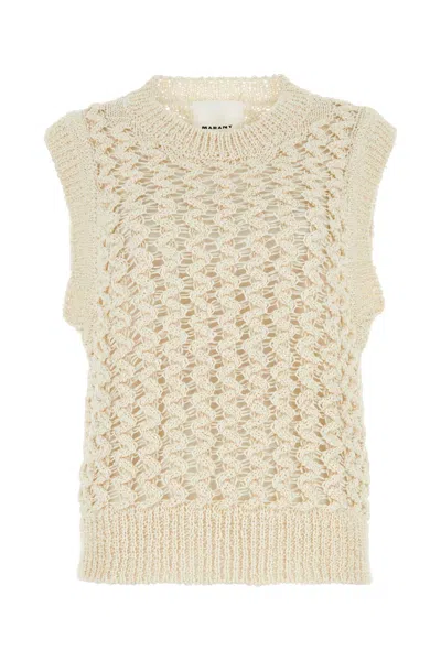 ISABEL MARANT ISABEL MARANT IVORY COTTON BLEND FYNN VEST