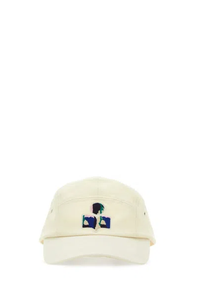 ISABEL MARANT IVORY COTTON TEDJI BASEBALL CAP