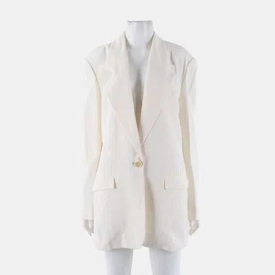Pre-owned Isabel Marant Ivory Silk Jacket Size S In Cream