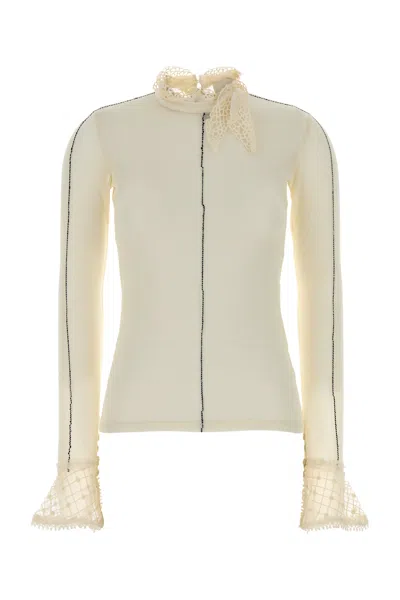 Isabel Marant Ivory Stretch Crochet Sarah Top In Neutral