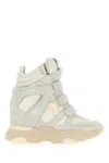 Isabel Marant Ivory Suede And Leather Balskee Sneakers In Neutral