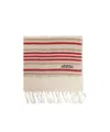Isabel Marant Striped Scarf In Ecru Red