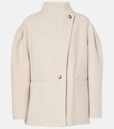 Isabel Marant Jabadi Wool-blend Jacket In White