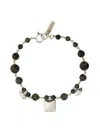 Isabel Marant Green Rock Metal Bracelets In Green