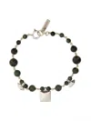 Isabel Marant Green Rock Metal Bracelets In Green