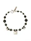 Isabel Marant Green Rock Metal Bracelets In Multi