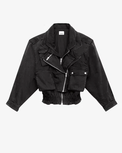 Isabel Marant Women Black Leather Oversize Aneli Jacket