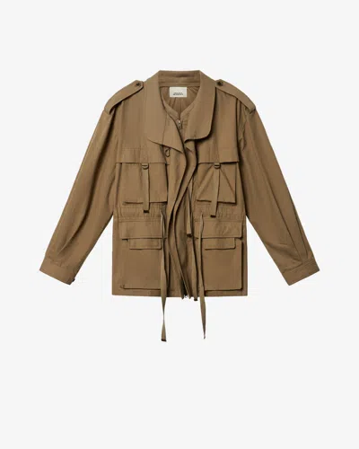 Isabel Marant Beriza Cargo-pockets Jacket In Brown