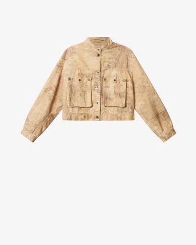 Isabel Marant Cyndel Jacke Mit Abstraktem Muster In Brown