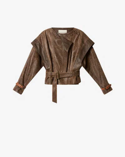 Isabel Marant Erine Jacket In Brown