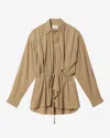 Isabel Marant Keren Drawstring Detail Jacket In Brown