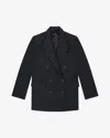 Isabel Marant Nevimea Double-breasted Blazer In Faded Night