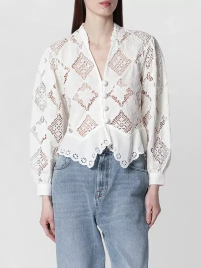 Isabel Marant Jacket Geometric Pattern Lace Long Sleeves In Neutral