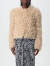 Isabel Marant Faustine Faux-shearling Cropped Jacket In Beige