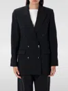 Isabel Marant Peak Lapel Double-breasted Blazer With Rear Vent In Black