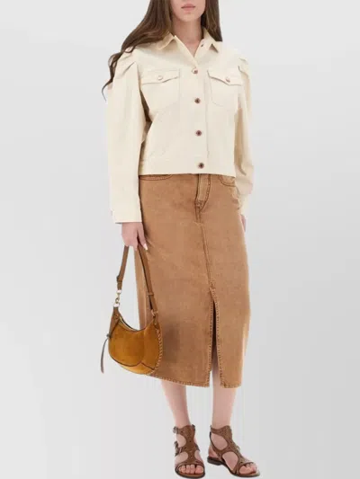 Isabel Marant Jacket With Chest Pockets And Collared Neck In White