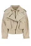 Isabel Marant Giubbino Aneli In Denim Beige Donna