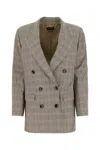 Isabel Marant Nevim Checked Double-breasted Crepe Blazer In Checked