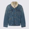 Isabel Marant Casual Jacket With Shearling Collar And Pockets In Multi
