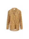 Isabel Marant Mosaic-pattern V-neck Shirt In Gold